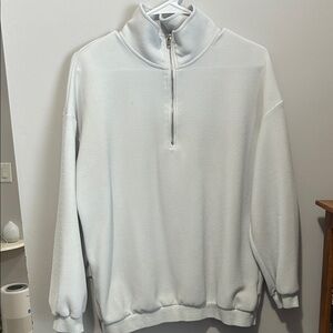 Women’s White Half-Zip Sweater